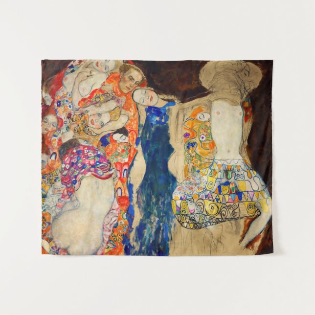 Tenture Gustav Klimt - La Mariée (inachevé) (Devant (Horizontal))