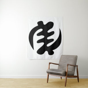 Tenture Gye Nyame  Dieu est le symbole suprême Adinkra