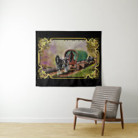 Gypsy Vanner Horse irlandais Caravan Wagon Tapisse