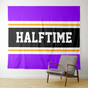 Tenture HALFTIME Fun Athlétisme brillant violet rayures no