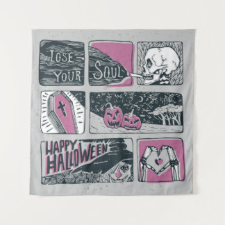 Tenture Halloween de bande dessinée : Illustration amusant