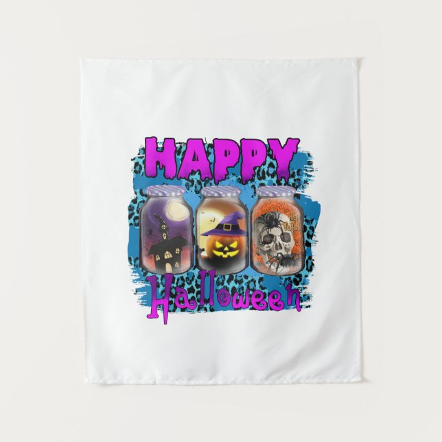 Tenture Halloween Happy Halloween Birthday (Devant)