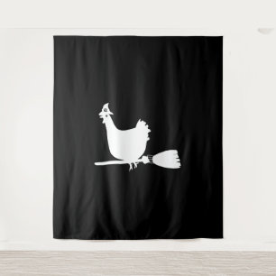 Tenture Halloween Poulets de poulet sorcière drôle cadeau