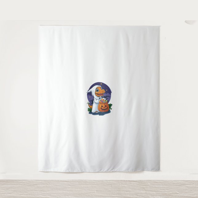 Tenture Halloween Trick-or-Treat Dino (Devant)