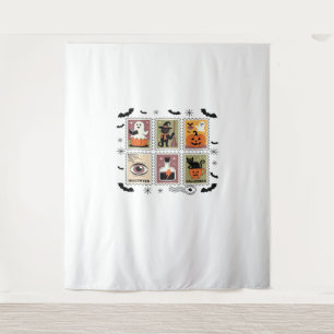 Tenture Halloween vintage Chat Postage Collection de timbr