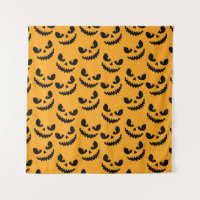 Halloween : visages effrayants, style vintage.