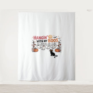 Tenture Happy Boo Day Ghost Cat PNG - Éffrayant mignon sur