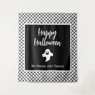 Tenture Happy Halloween fantôme boo pas de trucs juste des