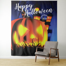 Tenture Happy Halloween scène hantée | Arrière-plan de par
