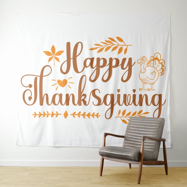 Tenture Happy Thanksgiving (En situation (horizontale))