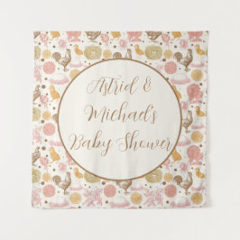 Tenture Hatching Bientôt Baby shower de fille de poulet
