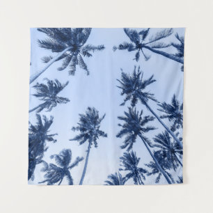 Tenture Hauts palmiers, ciel bleu clair.
