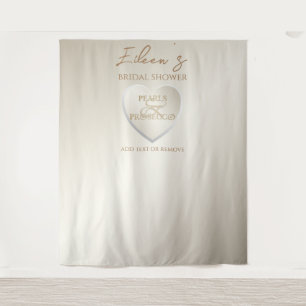 Tenture Heart Pearls Prosecco Fête des mariées Contexte ch