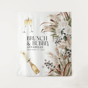 Tenture Herbe de pampa de douche de mariée moderne champag