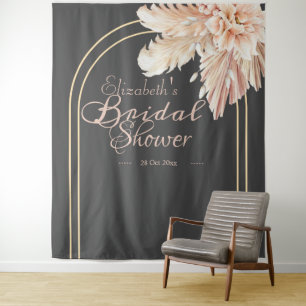Tenture Herbe de pampa tendance Fête de mariage aquarelle