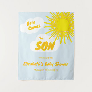 Tenture Here Comes The Son Boy Baby Shower