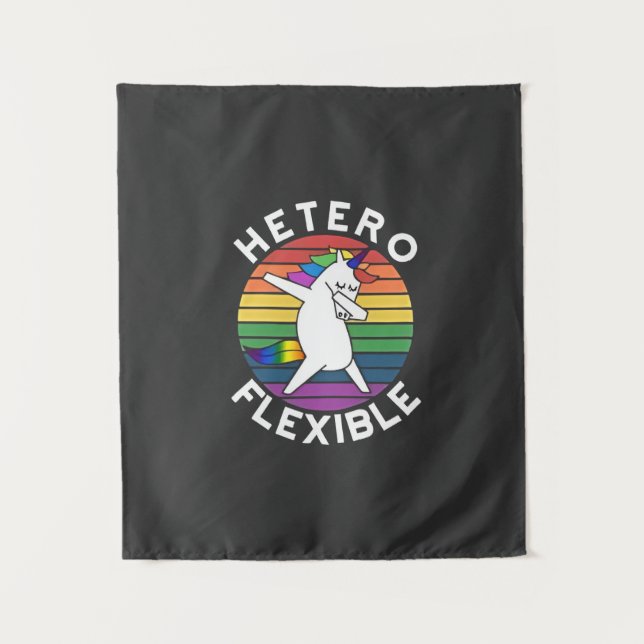 Tenture Hetero Flexible LGBT Lesbian bisexuel Trans (Devant)