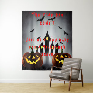 Tenture Heure de fête d'Halloween Rejoignez si vous osez