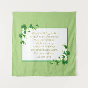 Tenture Heureux De Bénédiction Irlandaise Shamrock