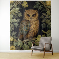 hibou Art nouveau dans la forêt