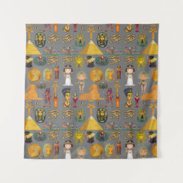 Tenture Hiéroglyphique égyptien ancien -Pharaon Motif