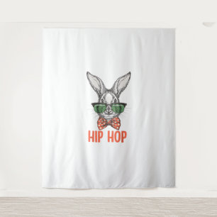 Tenture Hip hop Lapin de Pâques Nerd Hipster Rabbit