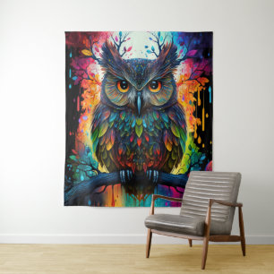Tenture Hippy Owl, Imaginaire psychédélique