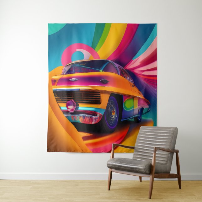 Tenture Hippy Van (En situation)