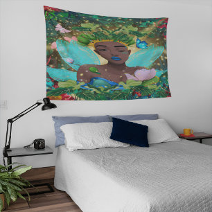 Tenture Histoire magique d'une fée noire afro-américaine