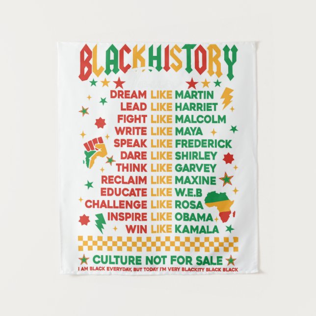 Tenture Histoire noire - Faites-le comme (Devant)