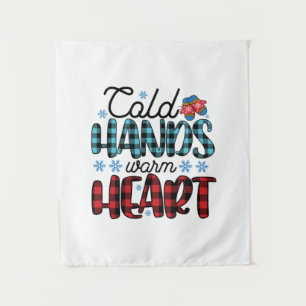Tenture Hiver Art Froid Mains Coeur Chaud