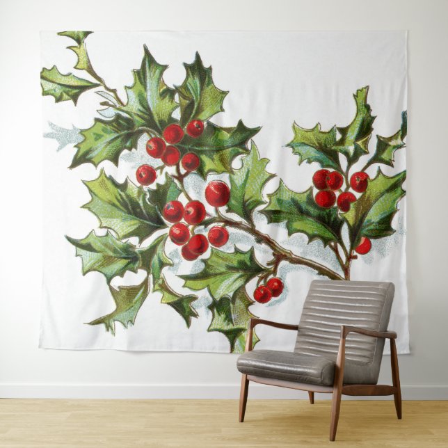 Tenture HollyBerries 002 (En situation (horizontale))