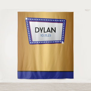 Tenture HOLLYWOOD BROADWAY MARQUEE Photo-Op Party Contexte