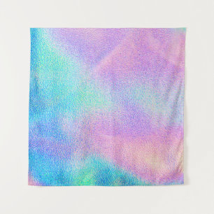 Tenture Holographique texture réelle en bleu rose vert