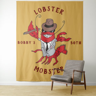 Tenture Homard Homard 🦞 Drôle Cartoon Gangster