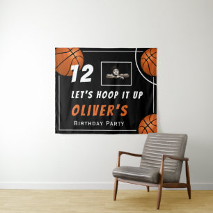 Tenture Hop it up Basketball Sports Photo Anniversaire