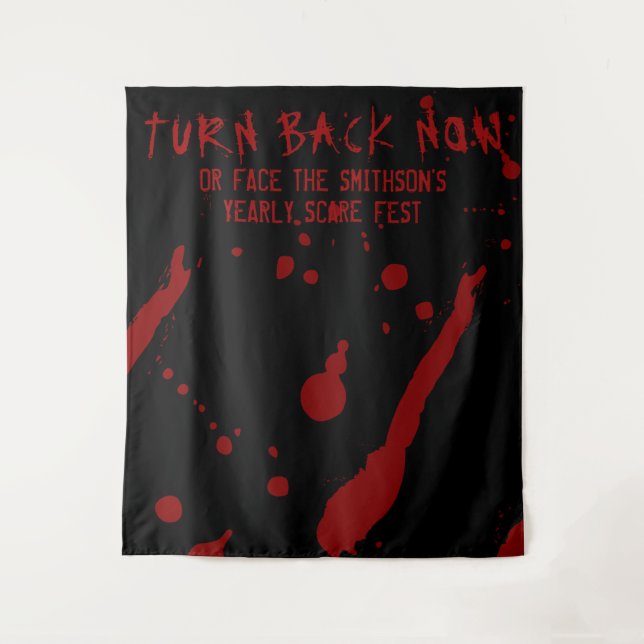 Tenture Horror Halloween Faire Demi Tour Sanguinolent (Devant)