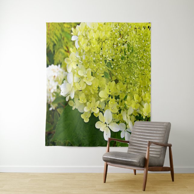 Tenture Hydrangea Limelight Vert Chartreuse Élégant (En situation)