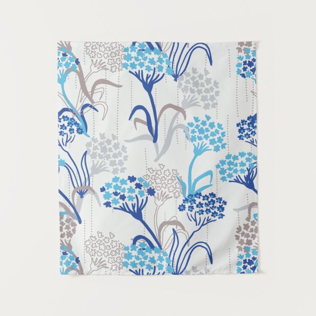 Tenture Hydrangée légère et aérée Motif floral (Devant)