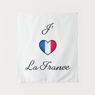 Tenture "I heart France" Fierté française "J'adore La Fran