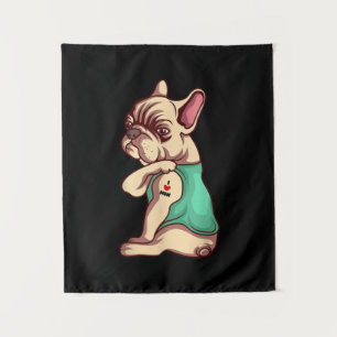 Tenture I Love Maman Tattoo Lover Funny French Bulldog