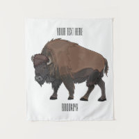 Illustration de bison de dessin animé