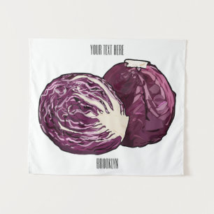 Tenture Illustration de chou rouge