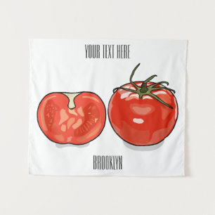 Tenture Illustration de dessin sur la tomate