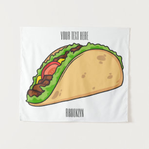 Tenture Illustration de dessin sur Taco