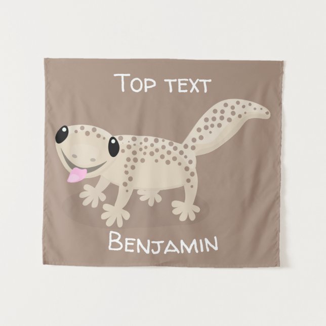 Tenture Illustration de gecko tan tan mignon (Devant (Horizontal))