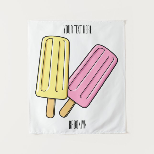 Tenture Illustration de Ice pop (Devant)