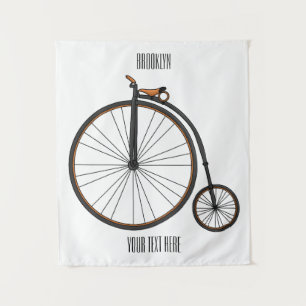 Tenture Illustration de la bande dessinée de vélo à grande