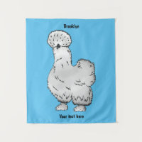 Illustration de la caricature du poulet Silkie