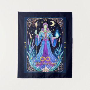 Tenture Illustration de la carte Tarot, le magicien